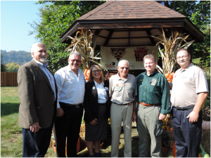From left to right: Lou Barletta, representing, CONSOL Energy, PA Senator Tim Solobay; Sheila Christopher, Executive Director Hunger-Free, John Plowman, HSH Executive Director, Bob Schlemmer, president of the PA Game Commission and Kip Padgelek, HSH deer processor and Board member.